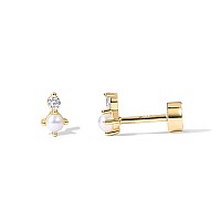 Pavoi 14K Flat Backs Pearl Yellow Gold