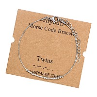 Joycuff Morse Codebracelets For Women Twins Sister Birthday Gifts From Sister Inspirational Gifts For Sister Mothers Day Chr