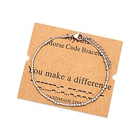 Joycuff Morse Codebracelets For Womeninspirational Birthday Thanksgiving Day Christmas Gifts For Friends Mom Sister Daught