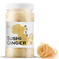 Fusion Select Sushi Ginger Natural Sliced Gari Pickled Ginger For Sushi No Msg Nongmo Spicy Sour Sweet Salty Taste N