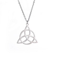 Celtic Knot Necklace Celtic Triquetra Knot Trinity Pendant Necklace Good Luck Irish Celtic Knot Triangle Vintage Charm Necklace