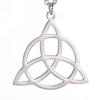 Celtic Knot Necklace Celtic Triquetra Knot Trinity Pendant Necklace Good Luck Irish Celtic Knot Triangle Vintage Charm Necklace