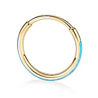 20G Cartilage Earring Hoop Gold Nose Rings 20 Gauge Helix Hoop Earring Blue Opal Forward Helix Earring Daith Earrings Tragus Ear