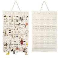 Resovo Hanging Earrings Organizer Earring Holder 20 Hooks Holds Up To 300 Pairs Compact Design Soft Material Earring Hang