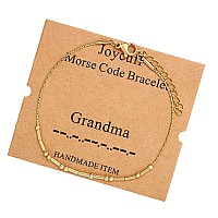 Joycuff Grandma Birthday Gifts For Women Morse Code Bracelet Mothers Day Thanksgiving Day Christmas Gifts For Grandma Unique Go