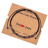 Joycuff Morse Code Bracelet For Dad Daddy Father Papa Godfather Inspirational Bracelets For Men Motivational Jewelry Funny Uniqu