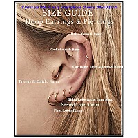 Unisex Dainty Tiny 18K Real Gold Plating Cartilage Huggie Hoop Earrings 20G Surgical Steel Small Endless Hinged Hoops Earring F