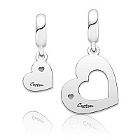 Queencharms Custom Charms Double Love Mom Son Daughter Sister Best Friend Charm Beads Come With Our Exclusive And Beautiful Desi