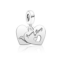 Queencharms Custom Charms Double Love Mom Son Daughter Sister Best Friend Charm Beads Come With Our Exclusive And Beautiful Desi