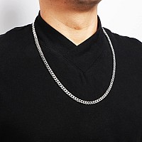 Joycuff Birthday Gifts For Grandson Cuban Link Chain Necklace Stainless Steel 6Mm 26 Inches Hip Hop Jewelry