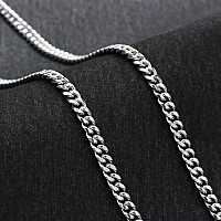 Joycuff Birthday Gifts For Grandson Cuban Link Chain Necklace Stainless Steel 6Mm 26 Inches Hip Hop Jewelry