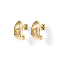 Pavoi 14K Dome Hoop Huggies Dome Yellow Gold