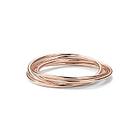 Pavoi Four Way Spinning Anxiety Ring Interlocked Rose Gold 7