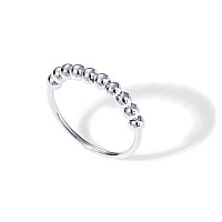 Pavoi Spinning Anxiety Ring Beads White Gold 6