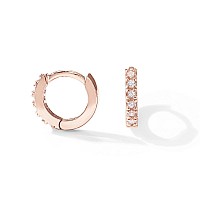 Pavoi 14K Cubic Zirconia Mini Huggies Mini Rose Gold