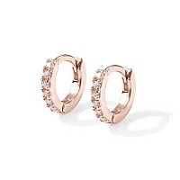 Pavoi 14K Cubic Zirconia Mini Huggies Mini Rose Gold