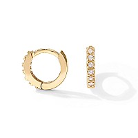 Pavoi 14K Cubic Zirconia Mini Huggies Mini Yellow Gold