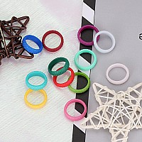 Longbeauty 10 Pack Candy Color Wedding Band For Men Women Flexible Comfort Sport Silicone Ring Black Red Blue Yellow Pink White