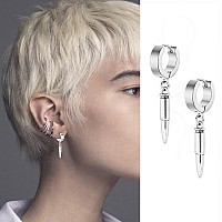 Newitin 15 Pairs Stainless Steel Stud Earrings For Men Hypoallergenic Earrings Cross Earrings Unisex Punk Earrings Men Earrings