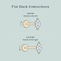 Pavoi 14K Gold Plated Round Cubic Zirconia Flat Back Studs 2 Millimeters White Gold