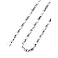 Waitsoul 925 Sterling Silver Box Chain Lobster Clasp 2Mm Silver Chain For Women Men Silver Necklace Chain 1630 Inches 26