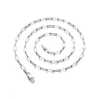 Waitsoul 925 Sterling Silver Paperclip Lobster Clasp Chain 5Mm Necklace For Women Men Diamond Cut Silver Necklace Chain 1630 In