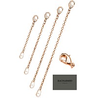 Jiacharmed Rose Gold Necklace Extenders Delicate Chain Extenders For Multiple Necklace 4 Pcs 2 3 4 6 Inch Chain Extension Fo