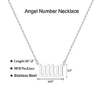 Tavuala Angel Number Necklace For Women 18K Gold Plated 000 111 222 333 444 555 666 777 888 999 Necklace Numerology Jewelrysil