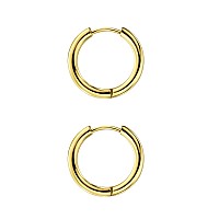 14G 10Mm Gold Hoop Earrings For Women Earrings For Men Earrings Gold Earrings For Women Small Hoop Earrings Surgical Steel Earri