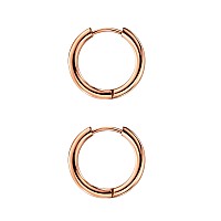 14G 8Mm Rose Gold Hoop Earrings For Women Earrings For Men Earrings Rose Gold Earrings For Women Small Hoop Earrings Surgical St