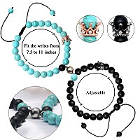 Joycuff Long Distance Relationship Birthday Gifts For Boyfriend Men Women Him Or Her King And Queen Crown Couples Bracelets Matc