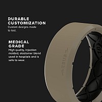 Groove Life Zeus Edge Flat Earth Silicone Ring Breathable Rubber Wedding Rings For Men Lifetime Coverage Unique Design Comfor