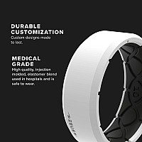 Groove Life Zeus Edge Tundra Silicone Ring Breathable Rubber Wedding Rings For Men Lifetime Coverage Unique Design Comfort Fi