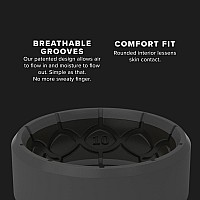 Groove Life Zeus Edge Deep Stone Silicone Ring Breathable Rubber Wedding Rings For Men Lifetime Coverage Unique Design Comfor