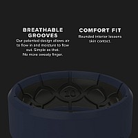 Groove Life Zeus Edge Deep Navy Silicone Ring Breathable Rubber Wedding Rings For Men Lifetime Coverage Unique Design Comfort