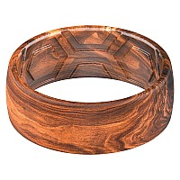 Thunderfit Silicone Wedding Rings Men 2 Layer Top Printed Design 8Mm Width 2Mm Thick Wood Size 885 1860Mm