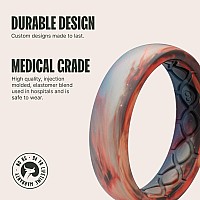 Groove Life Aspire Cirrus Silicone Ring Breathable Rubber Wedding Rings For Women Lifetime Coverage Unique Design Comfort Fit