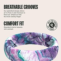 Groove Life Aspire Abalone Silicone Ring Breathable Rubber Wedding Rings For Women Lifetime Coverage Unique Design Comfort Fi