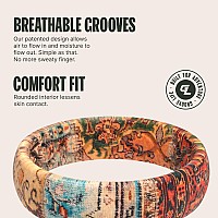 Groove Life Aspire Woven Silicone Ring Breathable Rubber Wedding Rings For Women Lifetime Coverage Unique Design Comfort Fit