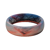 Groove Life Aspire Cirrus Silicone Ring Breathable Rubber Wedding Rings For Women Lifetime Coverage Unique Design Comfort Fit