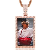 Yimeraire Hip Hop Memory Pendant With Picture For Men Women Personalized Photo Necklace Customized Picture Pendant Necklace With