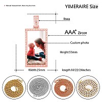 Yimeraire Hip Hop Memory Pendant With Picture For Men Women Personalized Photo Necklace Customized Picture Pendant Necklace With