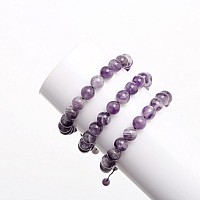 Joycuff Amethyst Crystals Mens Chakra Bracelets Healing Crystal Bracelet Anxiety Relief Gifts For Women Men Him Her Bf And Gf G