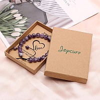 Joycuff Amethyst Crystals Mens Chakra Bracelets Healing Crystal Bracelet Anxiety Relief Gifts For Women Men Him Her Bf And Gf G