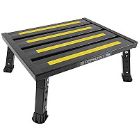 Depsunny Adjustable Height Aluminum Rv Step Stable Foldable Platform Step Stool Supports Up To 1000 Lb Nonslip Rubber Feet