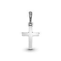 Sparkling Cross Pendant Charm 925 Sterling Silver Pendantgirl Jewelry Beads Gifts For Women Braceletnecklace A0134