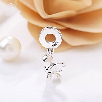 Owl Dangle Charm 925 Sterling Silver Pendantgirl Jewelry Beads Gifts For Women Braceletnecklace A0033