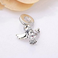 Owl Dangle Charm 925 Sterling Silver Pendantgirl Jewelry Beads Gifts For Women Braceletnecklace A0033