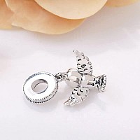 Owl Dangle Charm 925 Sterling Silver Pendantgirl Jewelry Beads Gifts For Women Braceletnecklace A0033