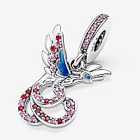 Chinese Mythical Phoenix Dangle Charm 925 Sterling Silver Pendantgirl Jewelry Beads Gifts For Women Braceletnecklace A0148